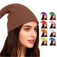 thumbnail image 1 of XIAOCHA Women's Solid Pointed Elf Hat Soft Fleece Fabric Slip On Close Fitting Cap, 1 of 4