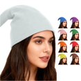 thumbnail image 1 of XIAOCHA Women's Solid Pointed Elf Hat Soft Fleece Fabric Slip On Close Fitting Cap, 1 of 4