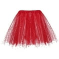 thumbnail image 1 of XIAOCHA Women's Sparkly Tulle Skirt Summer Elastic Waist Layered Casual Soft Daily Party Mini Skirt, 1 of 3