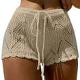 thumbnail image 1 of XIAOCHA Women's Super Short Knitted Blouse Cover Up for Swimwear and Beach Outfits, 1 of 5