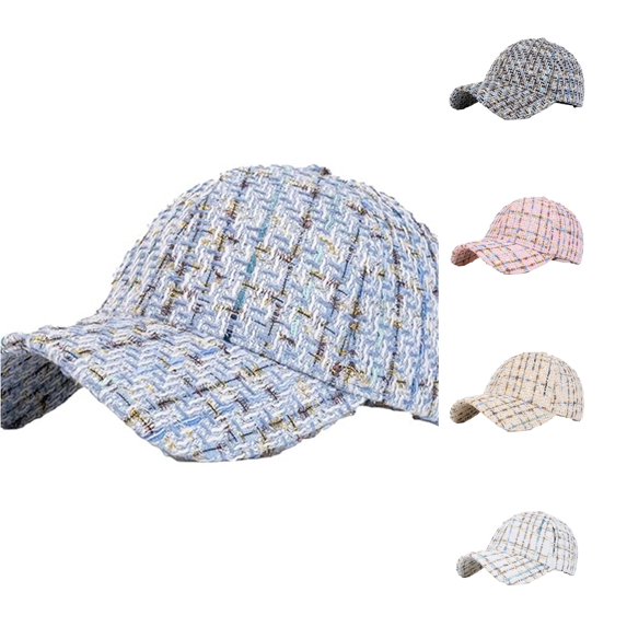 XIAOCHA Women's Textured Baseball Cap Adjustable Dad Hat Party Trucker Hat,Light Blue