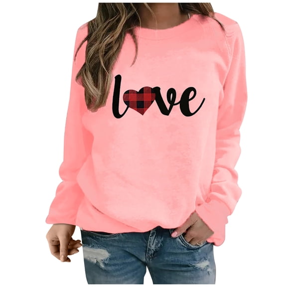 XIAOCHA Women's Trendy Long Sleeve Printed Sweater Shirt Loose Fit Casual Blouse Top for Everyday Wear