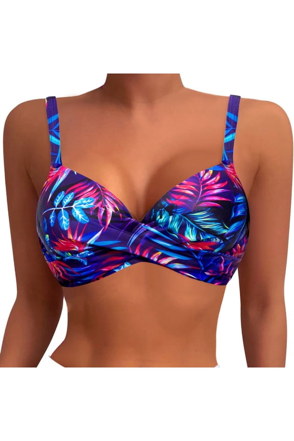 Women's Underwire Push Up Bikini Top with Padded Bra Support 2025 Fashion Swimsuit Bathing Tankini Set Comfortable Swimwear
