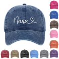 thumbnail image 1 of XIAOCHA Women's Vintage Washed Embroidered Baseball Cap Adjustable Hat Band Outdoor Party Dad Hat,Navy, 1 of 4