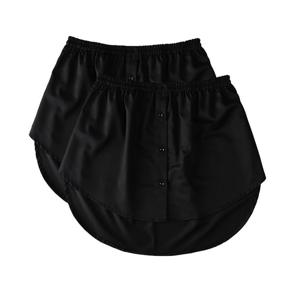 XIAOCHA Womens 2pc Mini Skirt Flared Elastic Waisted Button Front Skirt Versatile Minimalist Layering Skirts