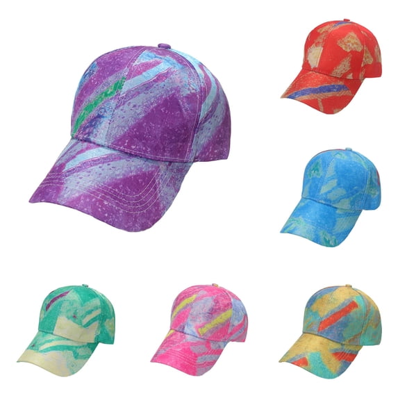 XIAOCHA Womens Art Print Baseball Cap Adjustable Hat Band Sun Protection Ball Hat,Purple