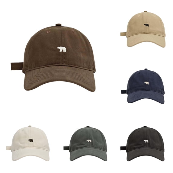 XIAOCHA Womens Bear Embroidered Dad Hat Adjustable Hat Band Farm Baseball Cap,Coffee