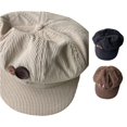 thumbnail image 1 of XIAOCHA Womens Button Accent Newsboy Cap Solid Relaxed Fit Newsboy Caps Urban Outing Newsboy Hat,White, 1 of 5