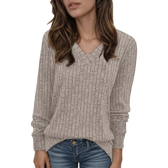 XIAOCHA Womens Cardigan Casual Long Sleeve V Neck Knit Pullover Sweater Cardigan Casual Solid Color Vintage Streetwear Sweater Tops