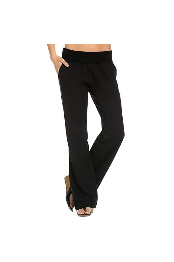 Womens Corduroy Split Hem Pants Wide Leg High Waist Loose Trousers Relaxed Fit Fall Casual Pants With Pocket