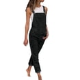 thumbnail image 1 of XIAOCHA Womens Denim Utility Overalls Relaxed Fit Cropped Adjustable Shoulder Denim Jumpsuits Durable Casual Weekend Overalls, 1 of 6