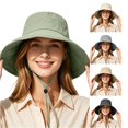 thumbnail image 1 of XIAOCHA Womens Drawcord‑Adjust Boonie Hat Solid Sun Hat Outdoor Wide‑Brim Hat,Green, 1 of 8
