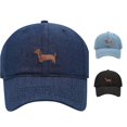 thumbnail image 1 of XIAOCHA Womens Embroidered Denim Baseball Cap Adjustable Hat Band Outdoor Dad Hat,Blue, 1 of 7