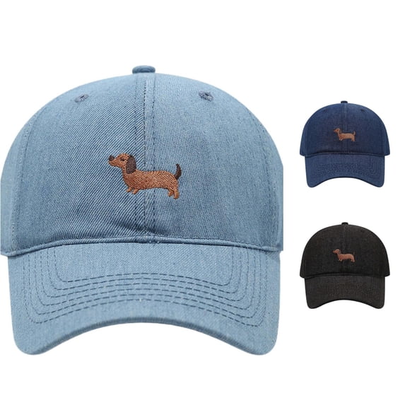 XIAOCHA Womens Embroidered Denim Baseball Cap Adjustable Hat Band Outdoor Dad Hat,Light Blue