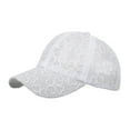 thumbnail image 1 of XIAOCHA Womens Embroidered Lace Baseball Cap Breathable Ball Hat,White, 1 of 8
