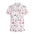 thumbnail image 1 of XIAOCHA Womens Golf Short Sleeve Polo Shirt Golf Equipment Print Sport Outfit Athletic, 1 of 2