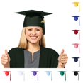 thumbnail image 1 of XIAOCHA Womens Graduation Mortar Board Cap Tassel Accessory Party Academic Hat,Dark Green, 1 of 3