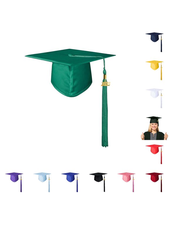 Womens Graduation Mortar Board Cap Tassel Accessory Party Academic Hat,Green