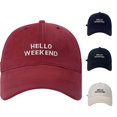 thumbnail image 1 of XIAOCHA Womens Hello Weekend Embroidered Dad Hat Adjustable Hat Band Farm Baseball Cap,Red, 1 of 3