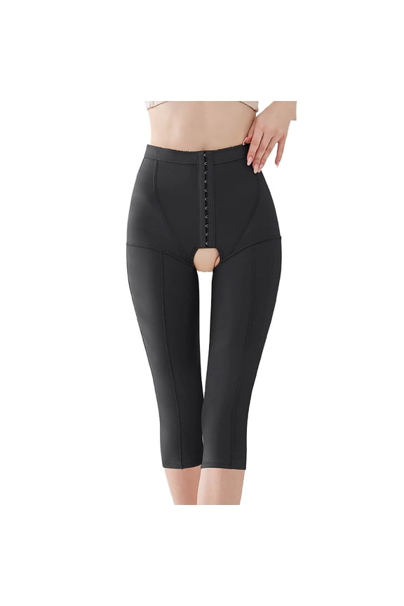 Womens High Waist Capri Shapewear Tummy Control Compression Pants for Post Surgery