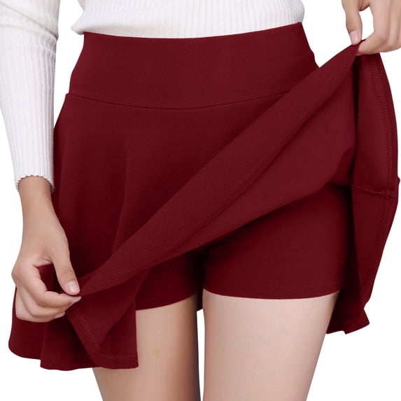 XIAOCHA Womens High Waist Skort Flowy A Line Built In Shorts Casual Tennis Skort