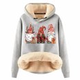 thumbnail image 1 of XIAOCHA Womens Hoodies Christmas Santa Claus Graphic Sherpa Lined Hoodie Cozy Fleece Pullover Sweatshirt Festive Holiday Winter Wear, 1 of 4