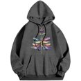 thumbnail image 1 of XIAOCHA Womens Hoodies Dragonfly Printed Kangaroo Pocket Drawsting Hoodies Sweatshirt Loose Fit Long Sleeves Oversized Pullover Hoode Daily Wear, 1 of 2