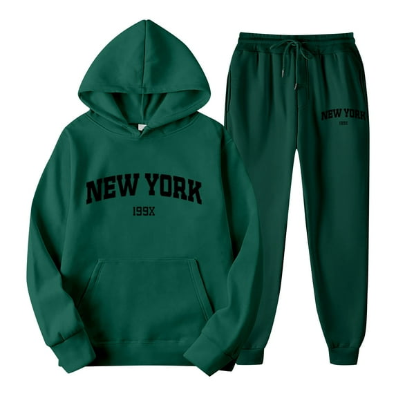 XIAOCHA Womens Hoodies Long Sleeve Letter Print Drawstring Hooded Sweatshirts Solid Color Loose Fit Kangaroo Pocket Vintage Hooded
