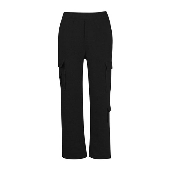 XIAOCHA Womens Pants Trendy High Waist Slim Fitting Straight Leg Cargo Pants Multi Pockets Solid Color Comfortable Sweatpansts