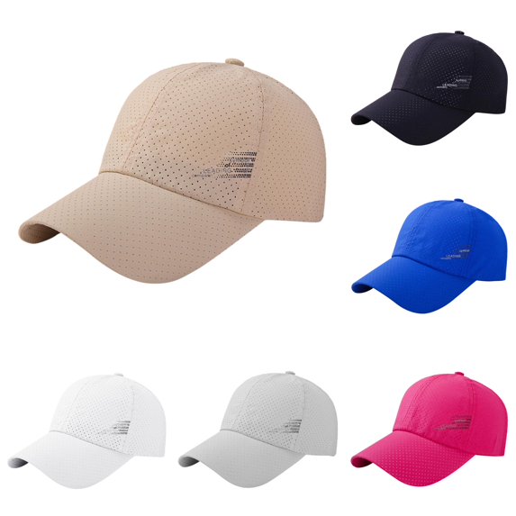 XIAOCHA Womens Perforated Sports Cap Breathable Sun Protection Outdoor Baseball Cap,Khaki