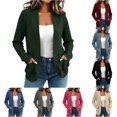 thumbnail image 1 of XIAOCHA Womens Ribbed Knit Cardigan Open Front Long Sleeve Pocket Outerwear Sweater, 1 of 5