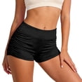 thumbnail image 1 of XIAOCHA Womens Ruched Booty Shorts Mini Length High Waist Active Shorts Stretchy Athletic Workout Pants, 1 of 7