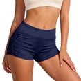thumbnail image 1 of XIAOCHA Womens Ruched Booty Shorts Mini Length High Waist Active Shorts Stretchy Athletic Workout Pants, 1 of 7