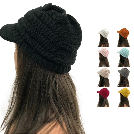 XIAOCHA Womens Ruched‑Top Newsboy Cap Stitched Caps for Casual Outing Newsboyhats,Black