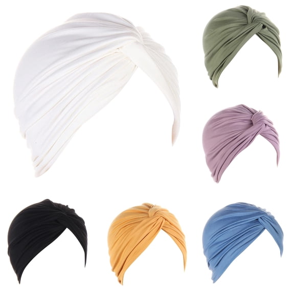 XIAOCHA Womens Solid Breathable Turban Outdoor Head Wrap,White