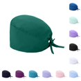 thumbnail image 1 of XIAOCHA Womens Solid Tie‑Back Scrub Cap Adjustable Breathable Working Medical Head Cover,C, 1 of 2