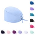 thumbnail image 1 of XIAOCHA Womens Solid Tie‑Back Scrub Cap Adjustable Breathable Working Medical Head Cover,L, 1 of 2