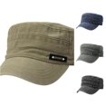 thumbnail image 1 of XIAOCHA Womens Solid Washed Military Cap Adjustable Hat Band Casual Army Hat,Khaki, 1 of 4