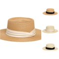thumbnail image 1 of XIAOCHA Womens Straw Panama Hat Solid Wide‑Brim Sun Hat Upf 50+ Outdoor Beach Hat,Khaki2, 1 of 3