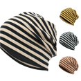thumbnail image 1 of XIAOCHA Womens Striped Slouch Beanie Hat Soft Stretch Knit Cap Fashion Holiday Hat,Khaki, 1 of 4