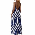 thumbnail image 1 of XIAOCHA Womens Summer Maxi Dresses Chevron Geometric Print Spaghetti Strap Deep Back Tie Back Oversized Vacation Dresses, 1 of 6