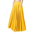 thumbnail image 1 of XIAOCHA Womens Summer Wide Maxi Skirt Solid High Waist Pocket Flowy Casual Long Skirts, 1 of 6