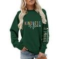 thumbnail image 1 of XIAOCHA Womens Sweatshirts Trendy Colorful Letter Print Crewneck Pullover Tops Drop Shoulder Long Sleeves Loose Fit Oversize Sweatshirts, 1 of 4