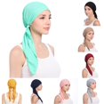 thumbnail image 1 of XIAOCHA Womens Tie‑Back Turban Cap Breathable Hats for Home Relax Daily Turbanheadwraps,Green, 1 of 1