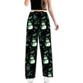thumbnail image 1 of XIAOCHA Womens Trousers Christmas Snowman Tree Printed Wide Leg Pants Elastic High Waist Loose Fit Festive Holiday Sweatpants, 1 of 6