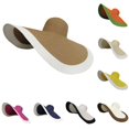 thumbnail image 1 of XIAOCHA Womens Visor‑Style Sun Hat Solid Straw Hat Beach Lady Wide‑Brim Fishman Hat,Khaki, 1 of 8
