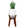 XIAODA Planter with Stand, 12 inch high Planter Included, Modern White