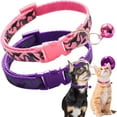 thumbnail image 1 of XIAOEN Small Dog Collar with Bell, 2 Pack Girl's Cat Collar Adjustable for XXS XS Little Small Female Kitten Puppy Dogs, 1 of 6