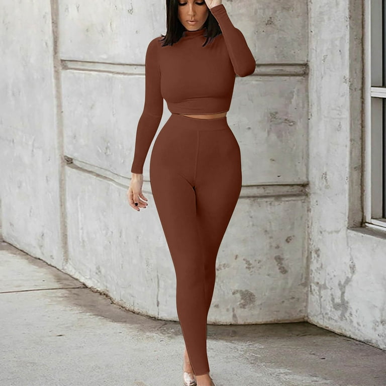 2 Piece Set Women Outfit Suit Two Piece Set Crop Hooded Sweatshirts Long high quality Sleeve