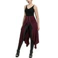 thumbnail image 1 of XIAOFFENN Medieval Dress For Women, Gothic Dress Vintage Plus Size Goth Dresses for Women Punk Dress Strap Style Sleeveless Off Shoulder Mid Length Dress Wine,L, 1 of 5